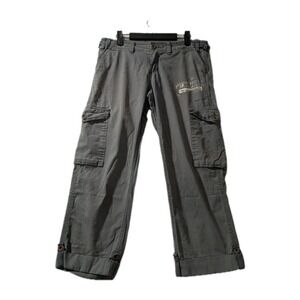 Y2K Victoria's Secret PINK Cargo Pants Women's Small Green Utility 2000s